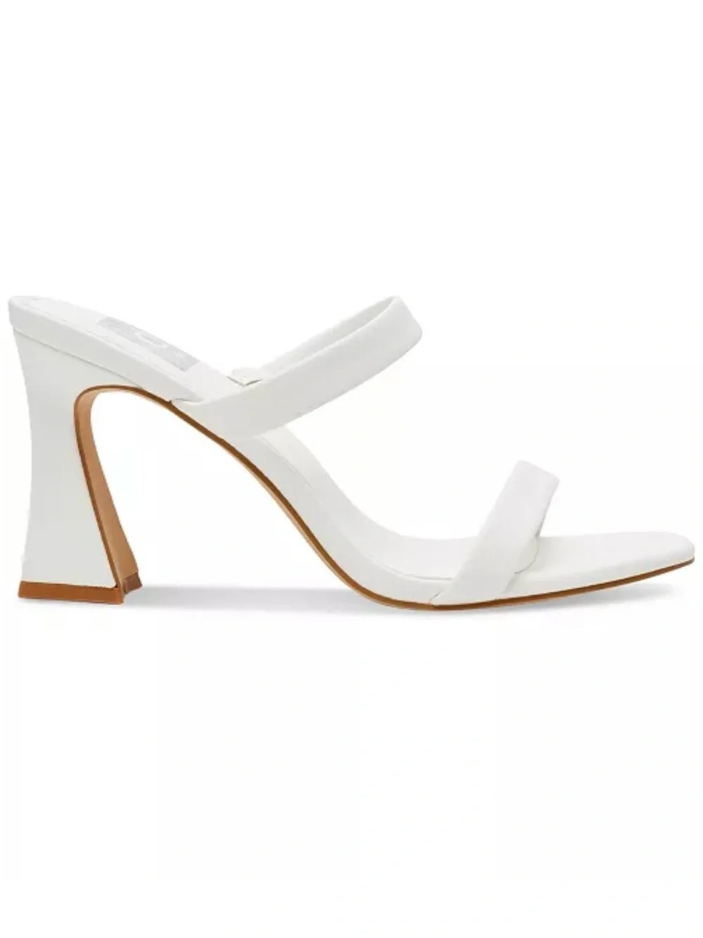 Dolce Vita White Double-Strap Block Heel Mule